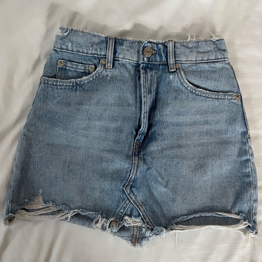 Zara denim mini skirt